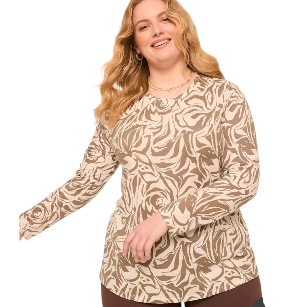 Lane Bryant NWT Floral Long-Sleeve Layering Tee Shirt Top Size 22/24